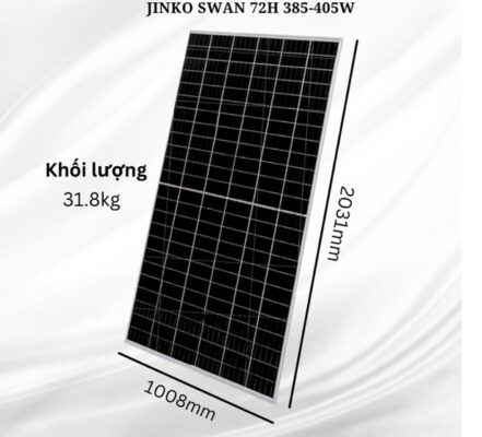 Tấm pin năng lượng mặt trời Jinko Swan Bifacial 72H 385-405W